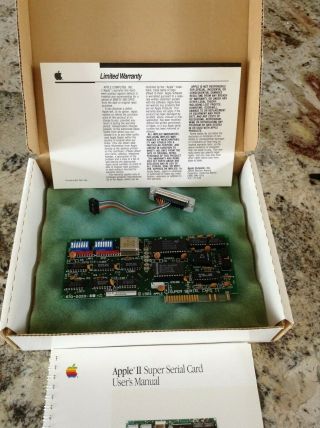 Apple II Computer Serial Card II with Cable & Case Connector 2