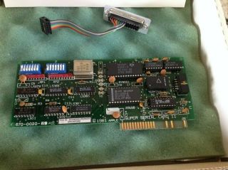 Apple II Computer Serial Card II with Cable & Case Connector 3