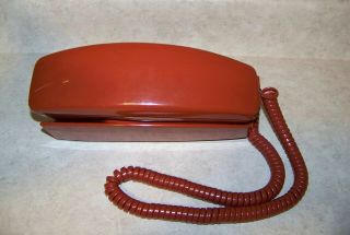 Vintage Red Rotary Wall Phone; Retro Trimline Rotary Wall Phone