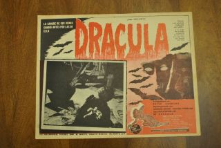 Vtg.  Movie Lobby Card Dracula Released In Mexico Peter Cushing Christopher Lee