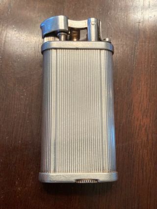 Dunhill Unique Silver Plated Pocket Lighter - England - As - Is Needs Flint Tube 3