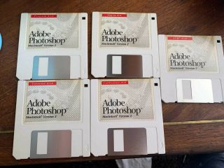 Adobe Photoshop 2.  0 Vintage Macintosh Software - 3.  5 Floppy Disk From 1991 Mac