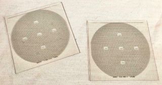 2 Vintage Ami Computer Micro Processor Silicon Wafer Glass Masking Plates