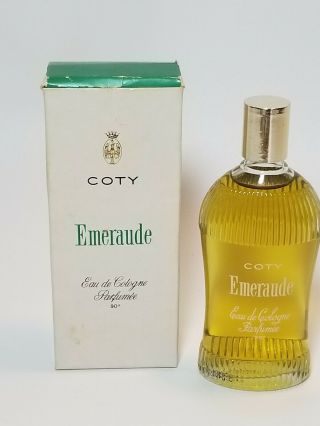 Vintage Coty Emeraude Eau De Cologne Parfumee 90° 1.  5 Fl Oz.  W/box France Splash