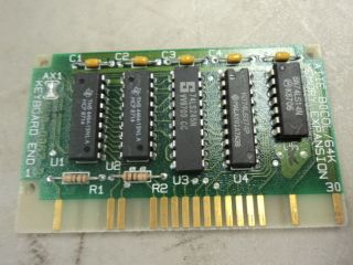 Vintage Rare Apple Iie 80col/64k Memory Expansion Card 820 - 0067 - D 80 Column
