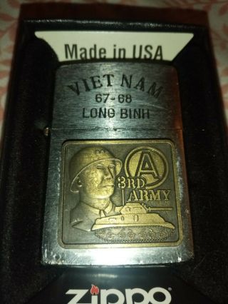 Vietnam Zippo Lighter Very Rare War Zone Zippo Vintage Sparkling Fine