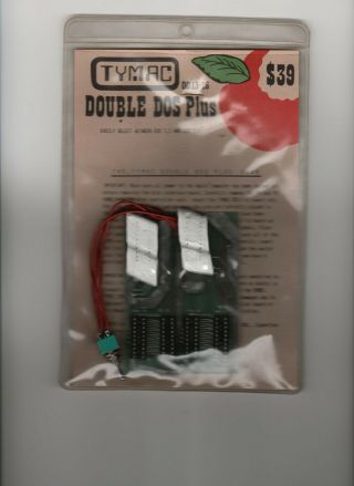 Tymac Double Dos Plus for Apple II,  II,  IIe for 13 and 16 sector disks 3