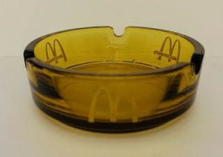 Vintage Mcdonald’s Amber Glass Ashtray