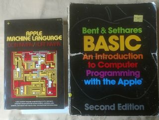 Vintage Apple Ii Computer Programming Books - Basic And Machine Language