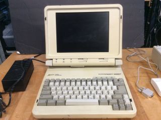 Vintage Zenith Data Systems Supersport 286e Computer Laptop And Bag