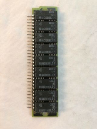 1mb Sipp Memory Stick 30 - Pin Rare Vintage 1 Meg Ram 70 80ns Speed 9 - Chip 1024k