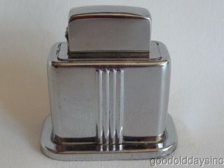 Vintage 1930s Art Deco Park Sherman Chrome Table Lighter