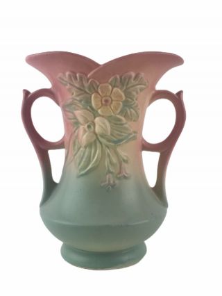 Vintage 1940s Hull Art Pottery Wildflower W - 6 - 7 1/2 " Vase Ohio Art Pottery