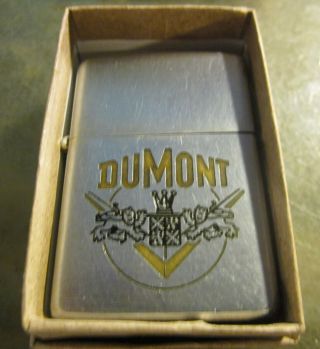 Vintage 1959 Very Rare Dumont Tv Network Zippo Lighter Rare Lighter