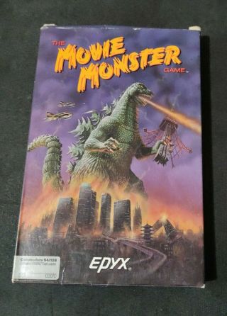 EPYX The Movie Monster Game Commodore 64 Apple 2 IBM PC Godzilla COMPLETE RARE 2