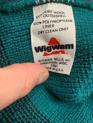 Vintage Wigwam Beanie Hat 100 Wool One Size 2