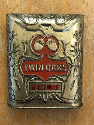 Vintage Twin Oak Tobacco Pocket Tin Can