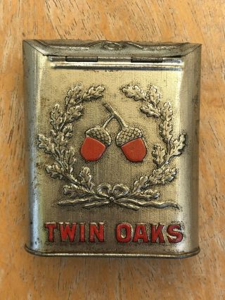 Vintage Twin Oak Tobacco Pocket Tin Can 2