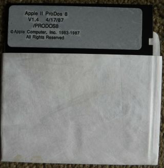 Apple Ii Prodos 8 V1.  4 4/17/87 /prodos8 For Apple (c) 1983 - 1987