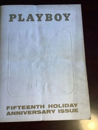Vintage January 1969 Playboy Fifteenth Holiday Anniversary Issue With Centerfold