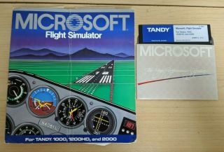 Microsoft Flight Simulator For Tandy 1000_1200hd_2000_5.  25 Floppy Disk_untested