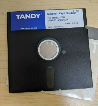 Microsoft Flight Simulator for Tandy 1000_1200HD_2000_5.  25 Floppy Disk_Untested 2