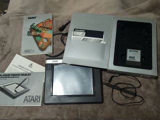 Atari Cx77 Touch Tablet With Atari Artist Paint Cartridge And Owner 