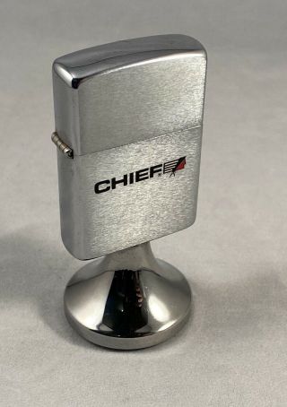 Rare Vintage Chief Automotive Advertising Indian Zippo Handilite Table Lighter