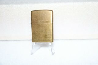 1998 Vintage Zippo Lighter Solid Brass Flint Made In Bradford,  Usa