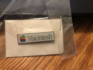 Vintage Apple Computer Macintosh Rainbow Logo Lapel Pin Pinback 1980’s