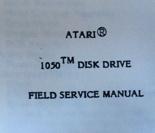 Atari 1050 Disk Drive Field Tech Service,  Consumer Manuals - Both - 2 Manuals - 1983