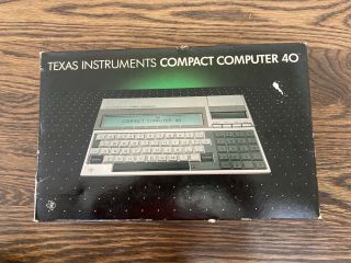 Cc - 40 Texas Instruments Compact Computer 40 Ti Cc40 Not