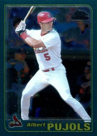 2001 Topps Chrome Traded T247 Albert Pujols Cardinals Rookie Rc