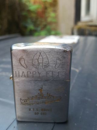 Very Rare Vietnam Engraved Both Sides Zippo Lighter Uss Moale