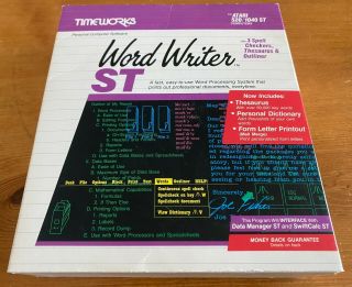 Timeworks Word Writer St Atari 520/1040 St Computers