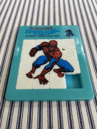 Vintage Spider - Man 1978 Slide Puzzle Marvel - Made In Hong Kong
