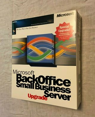Microsoft Backoffice Small Business Server Upgrade Big Box With 5 Cals