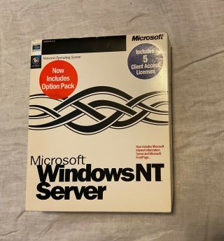 Microsoft Windows Nt Server 4.  0 In Big Box With Option Pack And 5 Cals