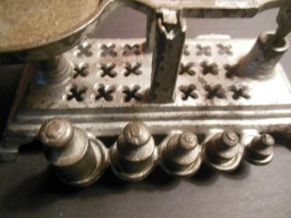 Vintage Antique Scale - Cast Iron - - Very Cool - It - all weights 2