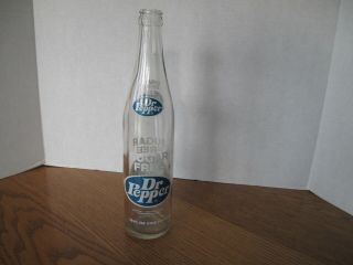 Vintage 16 Oz.  Dr.  Pepper Sugar Soda Pop Bottle Blue Label
