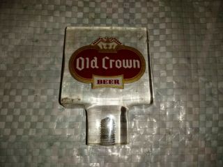 Ultra Rare Antique Vintage Old Crown Beer Tap Tapper Knob Handle Fort Wayne,  In