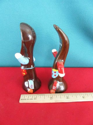 88.  Vintage Black Face Fork and Spoon Salt and Pepper Shakers Made in Japan 2