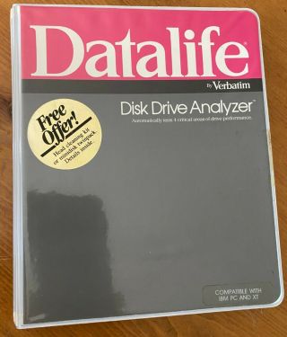 Datalife Verbatim Disk Drive Analyzer 5.  25 " Floppy Disk Ibm Pc And Xt Computers
