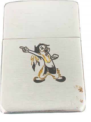 1952 - 53 Zippo Lighter - American Indian Boy - Cartoon Graphics