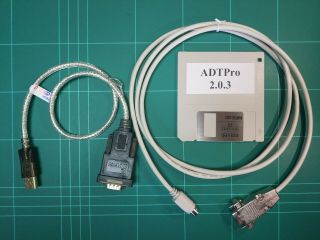 Apple Iigs / Iic,  Serial Cable And Boot Disk For Adtpro With Usb Serial Adapter