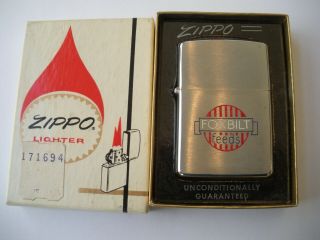 Rare Vintage 1959 Zippo Lighter Never Fired W/ Box Foxbilt Feeds