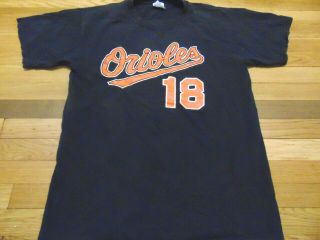 Vintage Majestic Mlb Baltimore Orioles Javy Lopez Jersey T - Shirt Size L