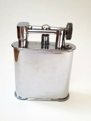 Crome Plated Large Table Lighter In The Dunhill Design English Made