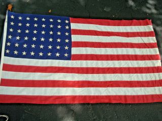 Old Antique Vintage 48 Star United States American Flag Ww2 Era 3x5