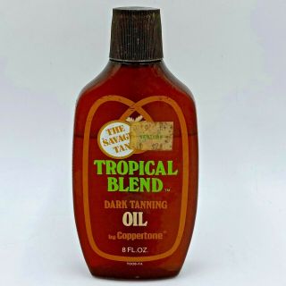 Vintage 1970s Coppertone Tropical Blend Dark Tanning Oil Savage Tan Plough Hb1